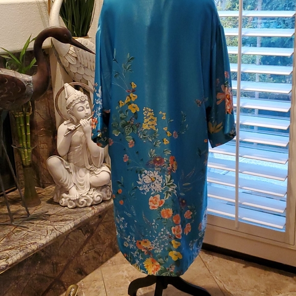 Turquoise blue caftan - Picture 2 of 6